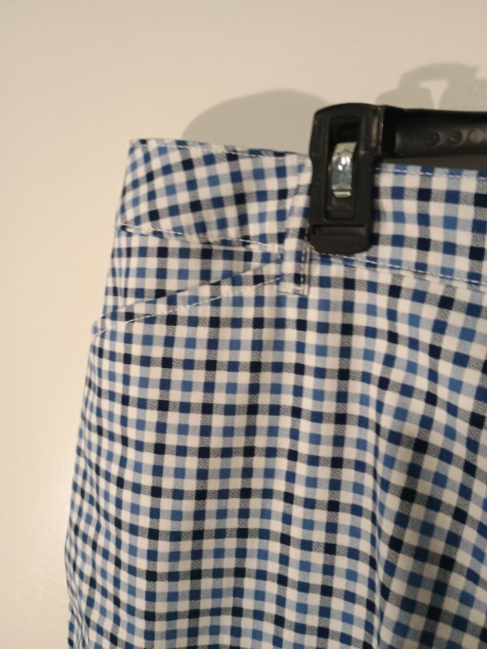 St. John’s Bay Blue White Gingham Bermuda Shorts Plus Size 22W Classic Preppy - Picture 5 of 7